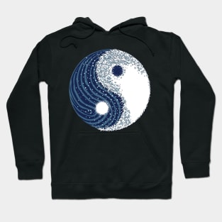 Yin yang great wave Hoodie